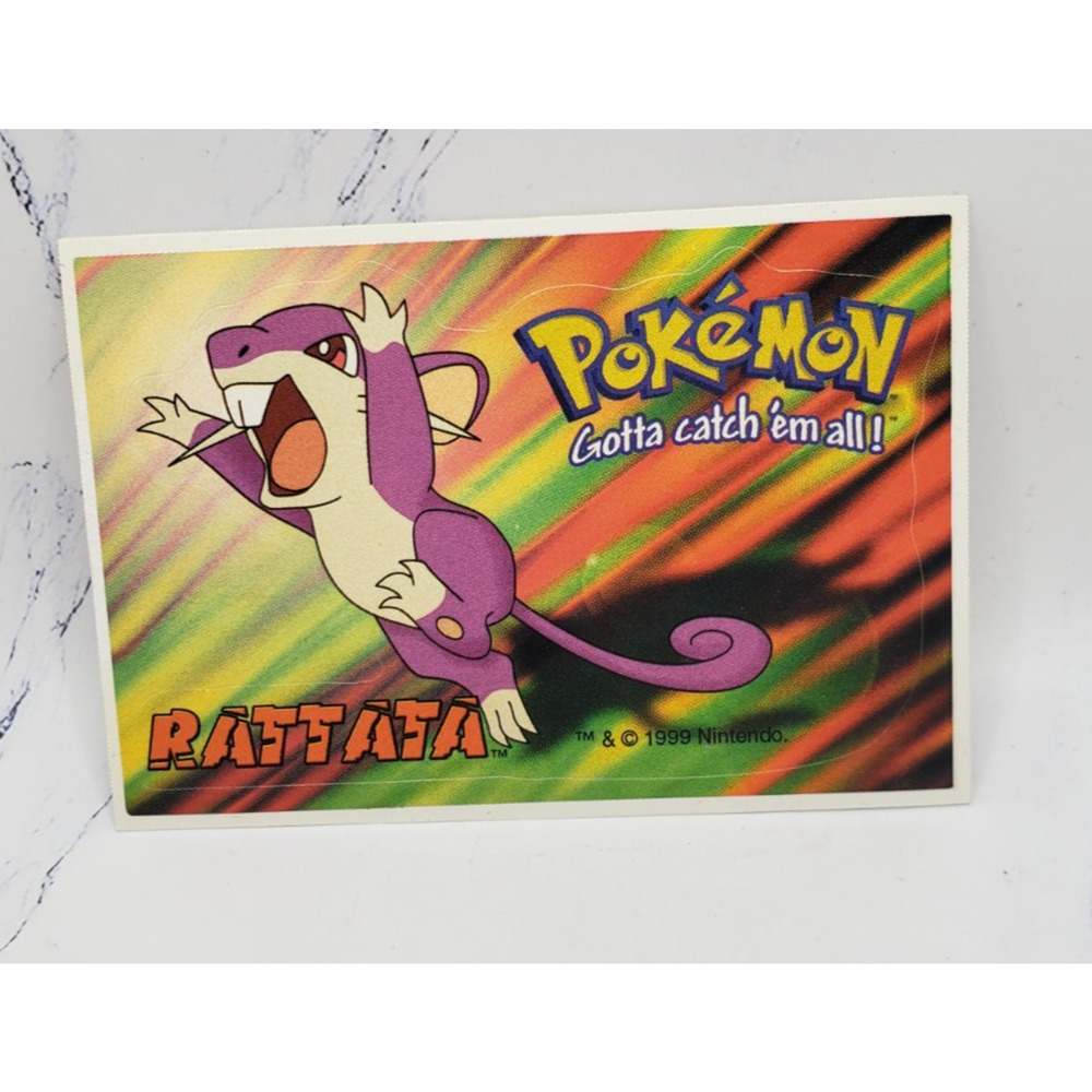 Vintage 1999 Pokemon Sticker Rattata A&A Global Vending Machine Sticker